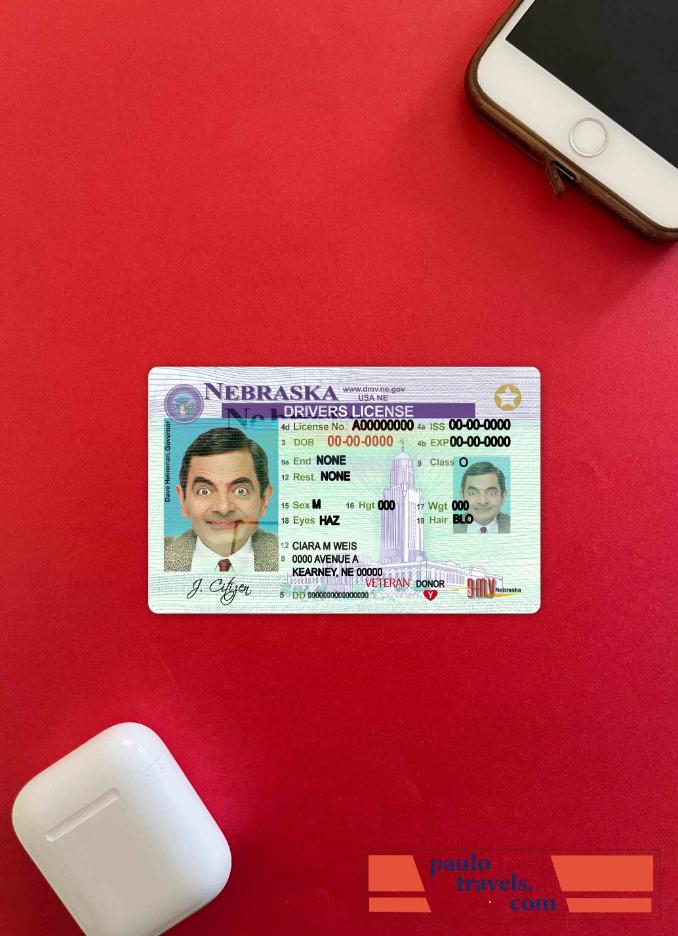 USA Nebraska DL photolook FRONT PSD template